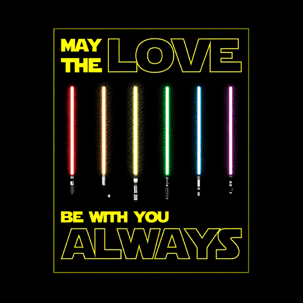 May the Love be with You LGBTQIA+ Washed T-Shirt