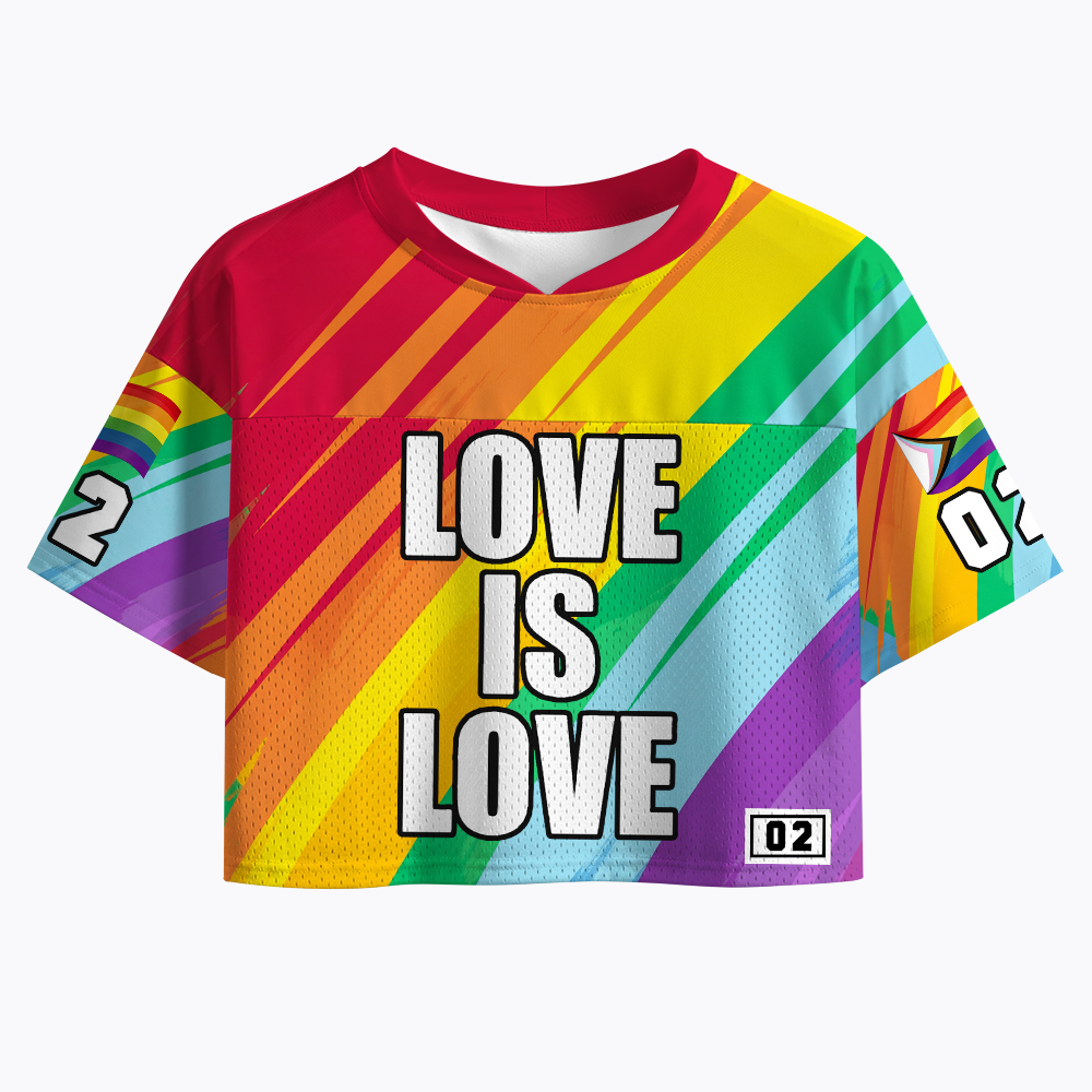 LOVE IS LOVE Pride Crop Sports Jersey