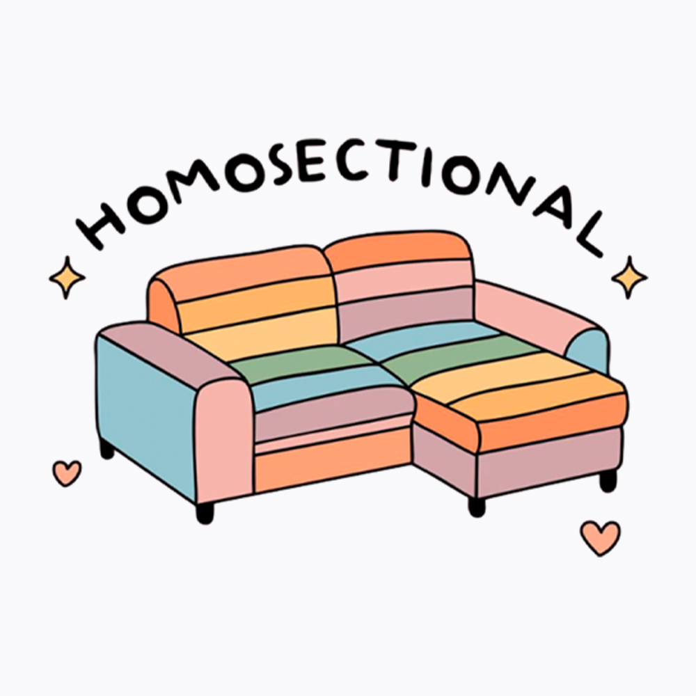 Homosectional Funny LGBTQ+ Pride Washed T-Shirt