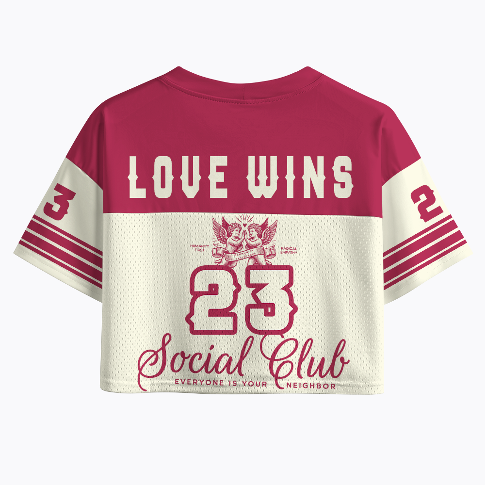 LOVE WINS Social Club Crop Sports Jersey