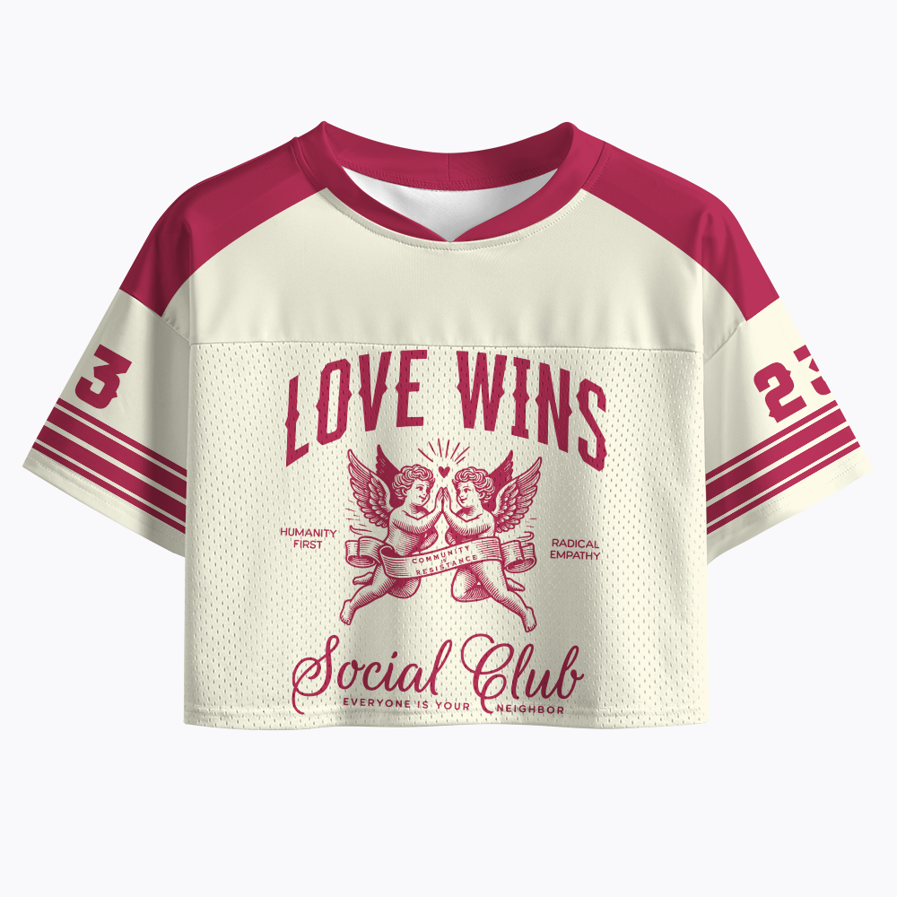 LOVE WINS Social Club Crop Sports Jersey