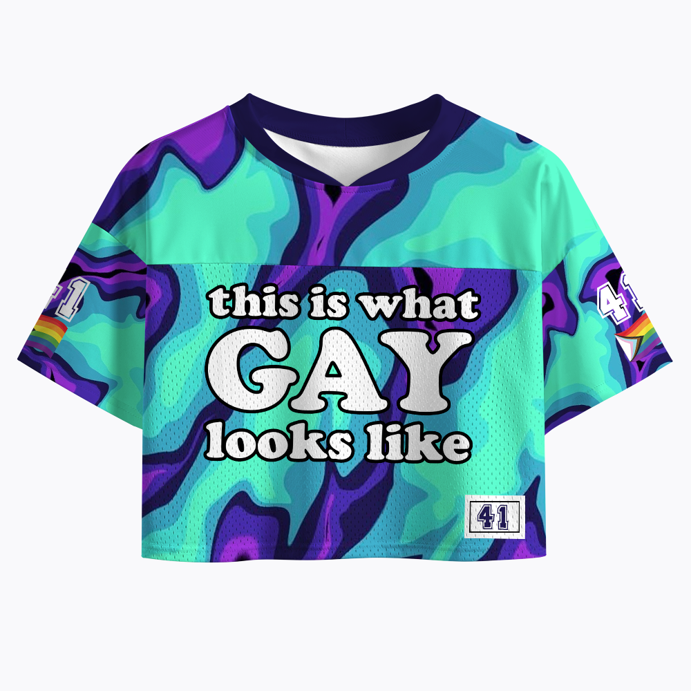 This Is What Gay Looks Like Crop Sports Jersey