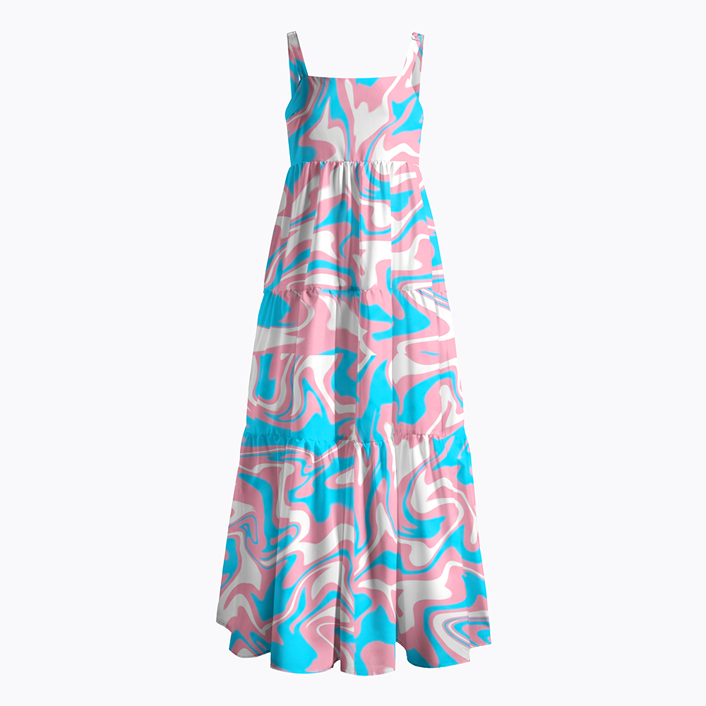 Trans Pride Flowy Summer Maxi Dress