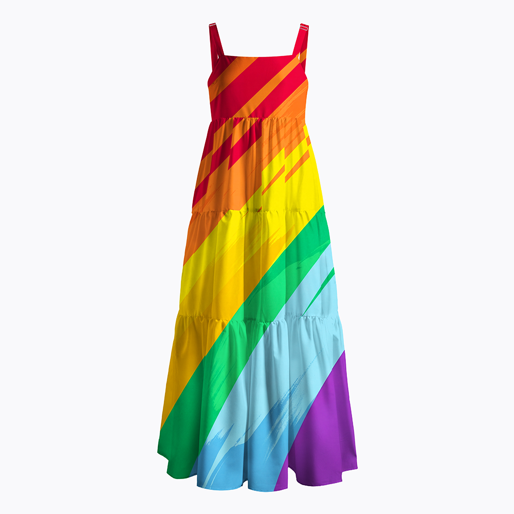 Inclusive Rainbow LGBTQ+ Pride Maxi Dress