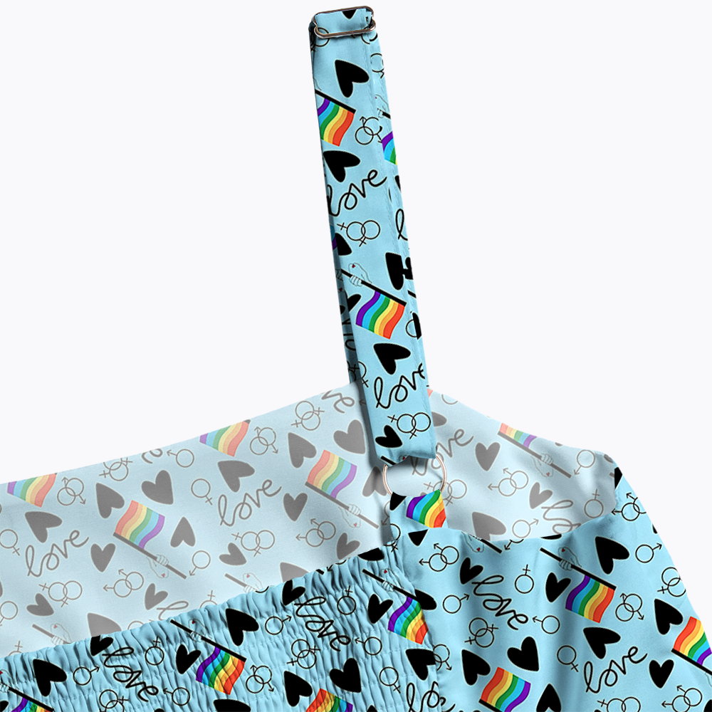 Rainbow Flag & Heart LGBTQ+ Maxi Dress