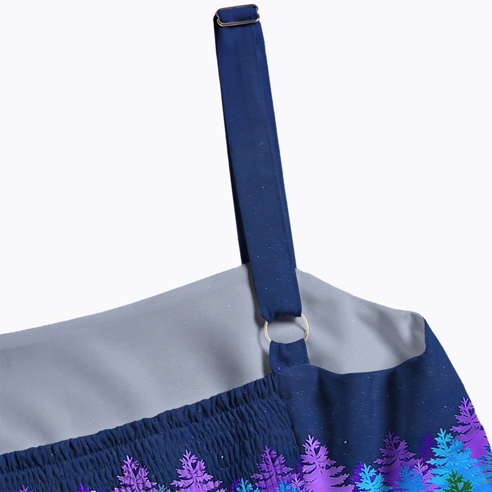 Gradient Rainbow Forest Starry Night Maxi Dress