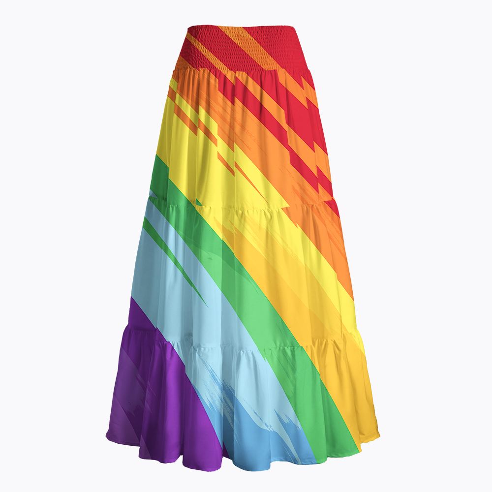 Inclusive Rainbow LGBTQ+ Pride Maxi Skirt