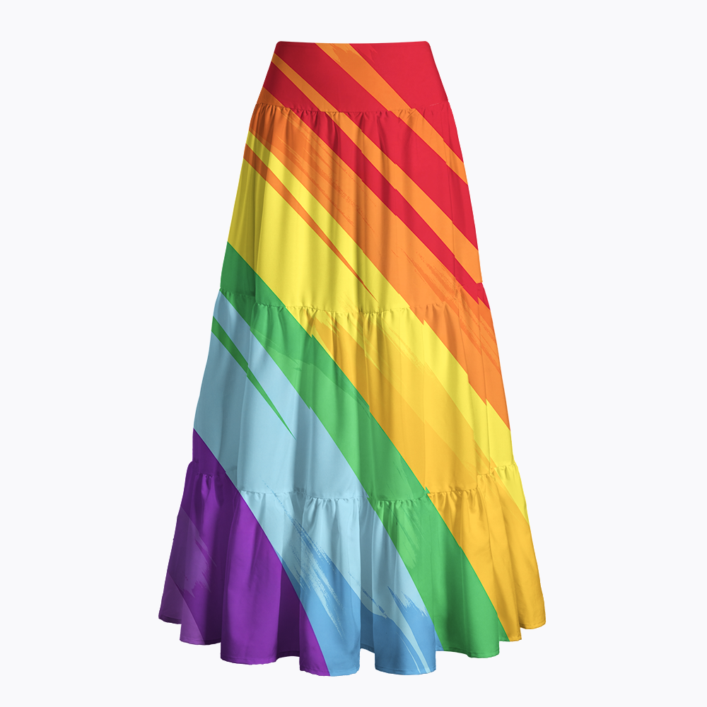 Inclusive Rainbow LGBTQ+ Pride Maxi Skirt