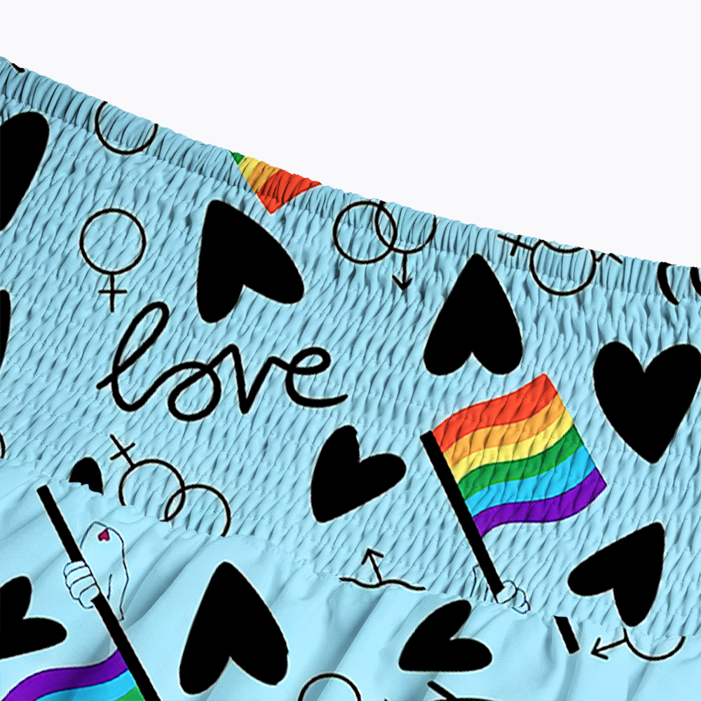 Rainbow Flag & Heart LGBTQ+ Maxi Skirt