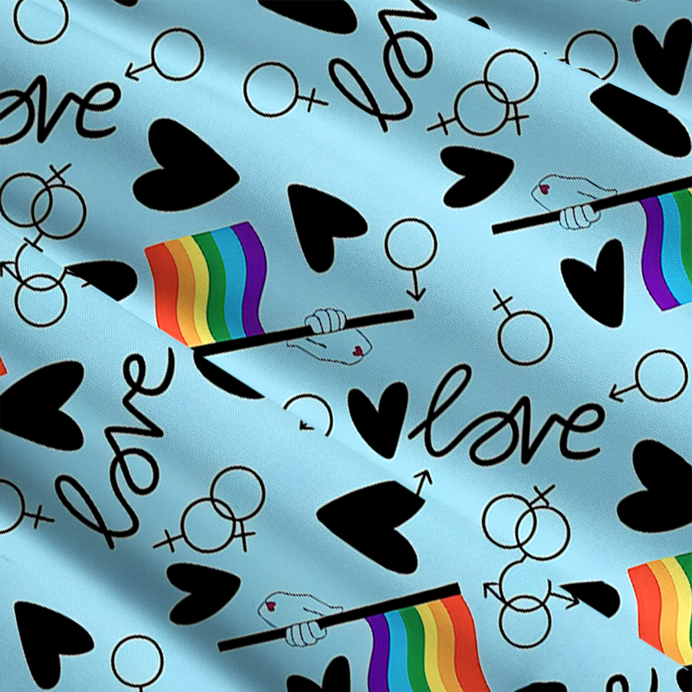 Rainbow Flag & Heart LGBTQ+ Maxi Skirt