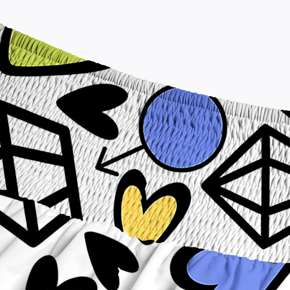 Rainbow Pride Love & Hearts Doodle Maxi Skirt