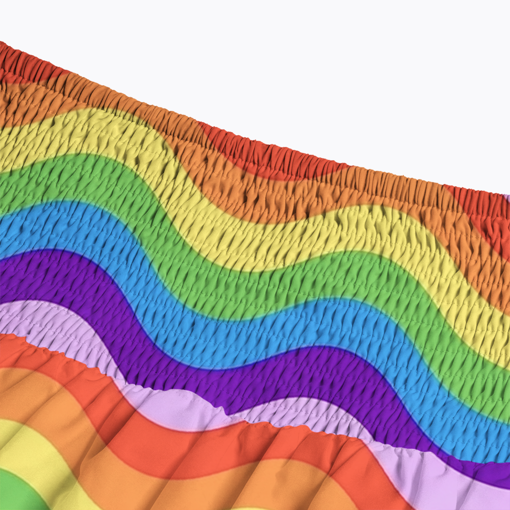 Rainbow Wave Maxi Skirt