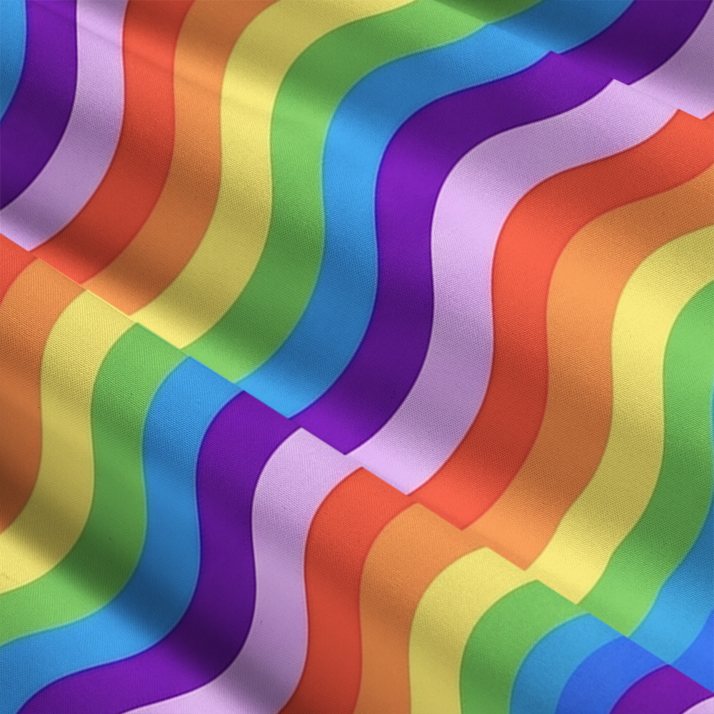 Rainbow Wave Maxi Skirt