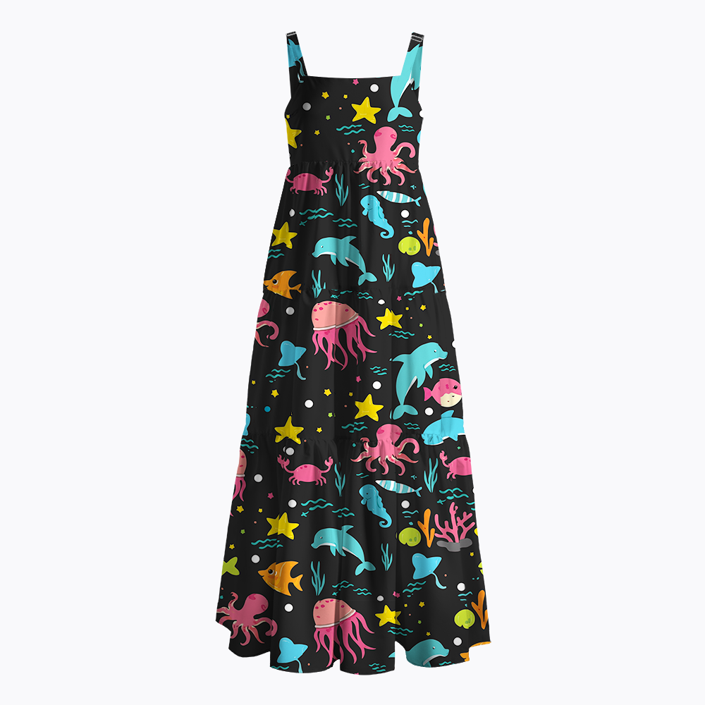 We Are All Different But We All Swim Together School Kindness Inclusion Maxi Dress