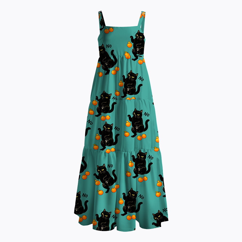 No Kings Black Cat Maxi Dress
