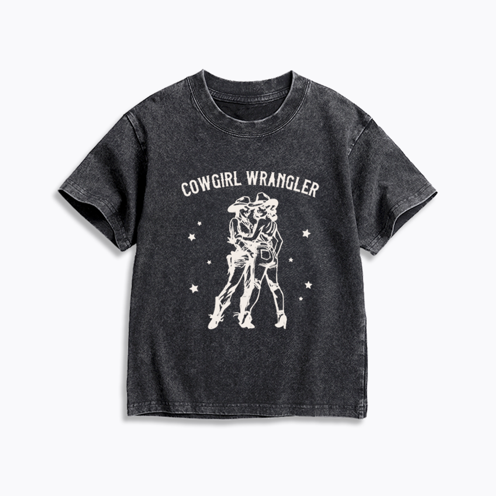 Gay Cowgirl Kids Washed T-Shirt