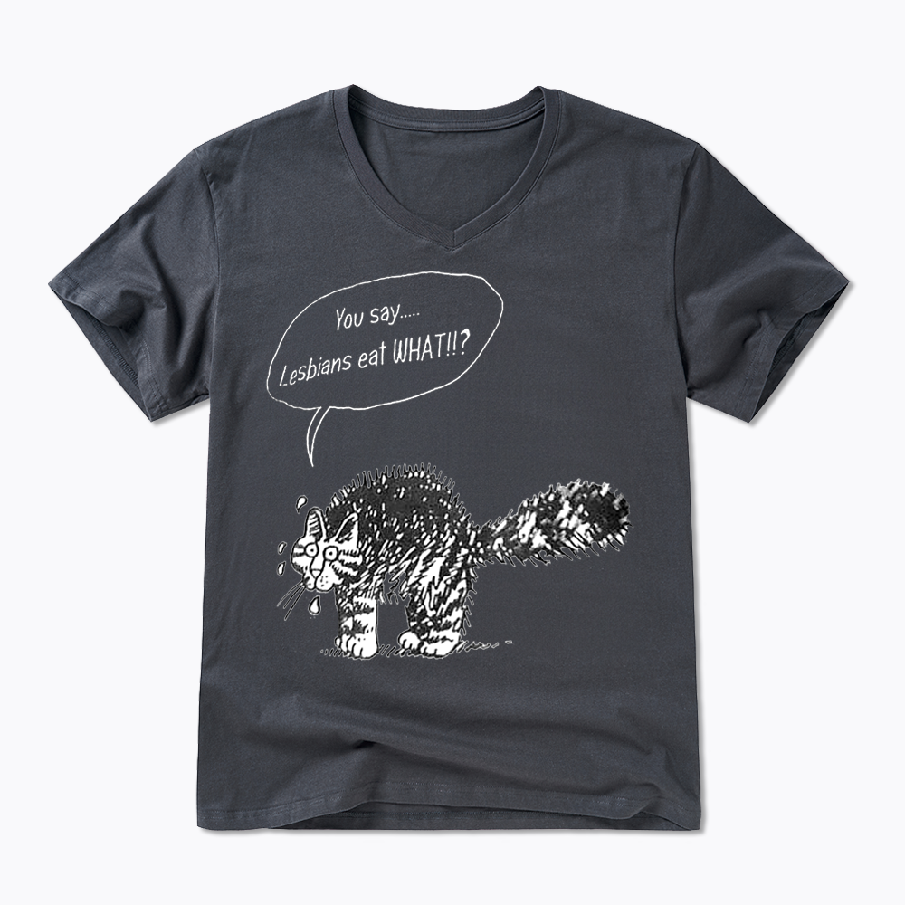 Cartoon Cat V-Neck Classic T-Shirt