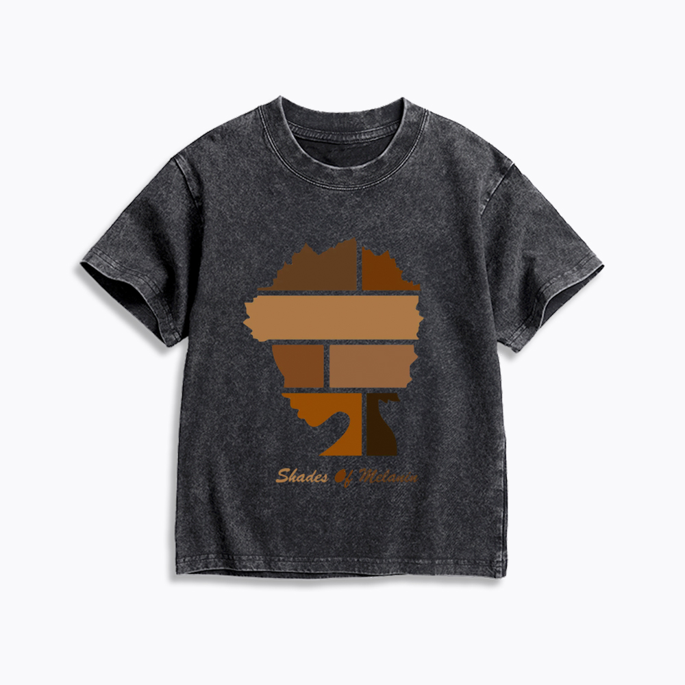 Shades Of Melanin Kids Washed T-Shirt