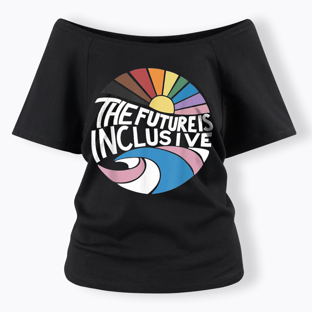 The Future Is Queer Off Shoulder T-shirt