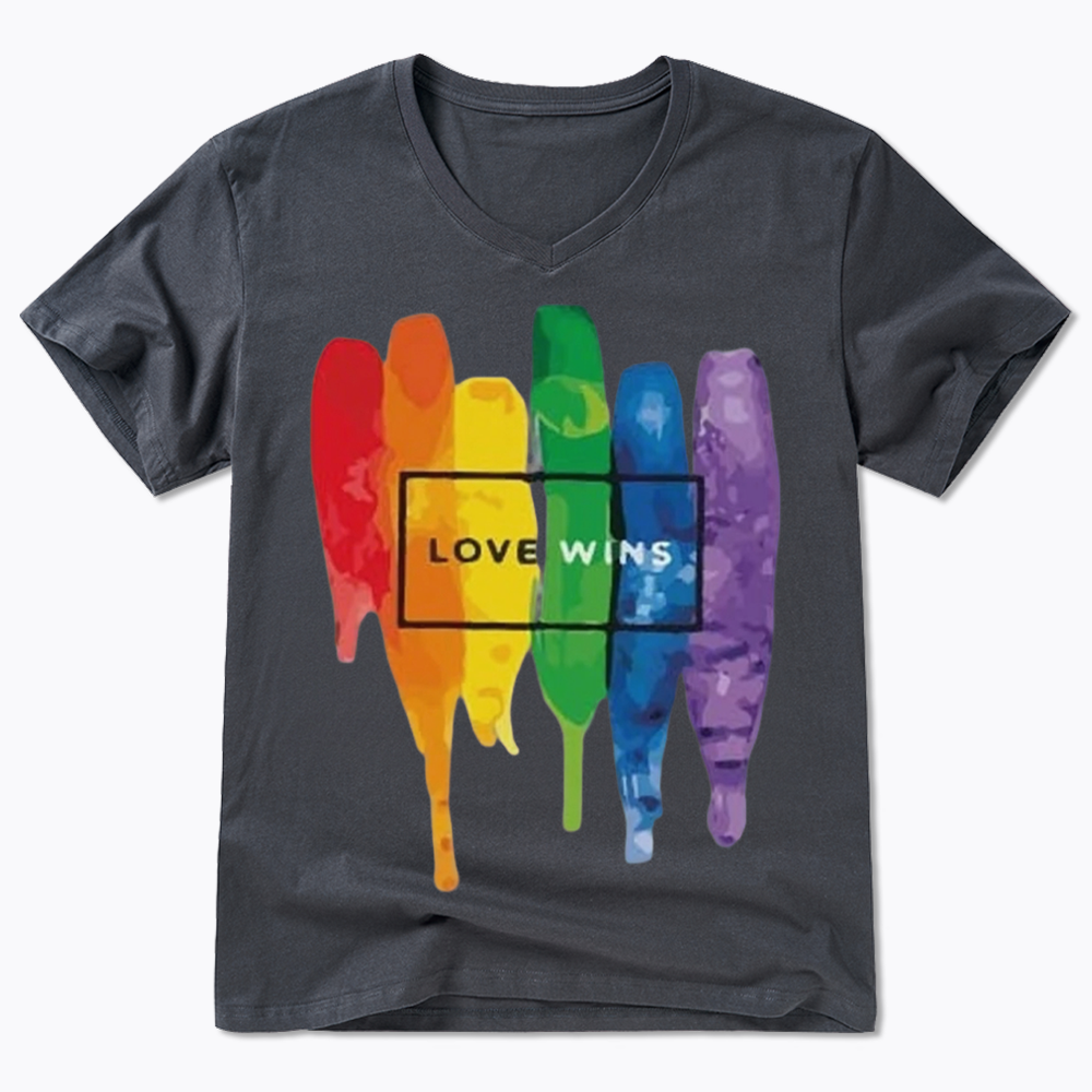 Love Wins V-Neck Classic T-Shirt