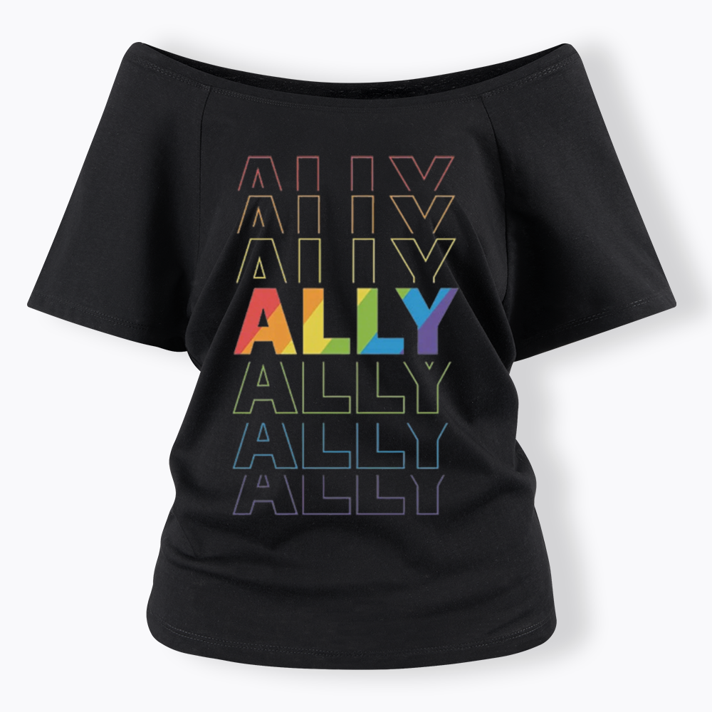 Pride Gift For Ally Off Shoulder T-shirt