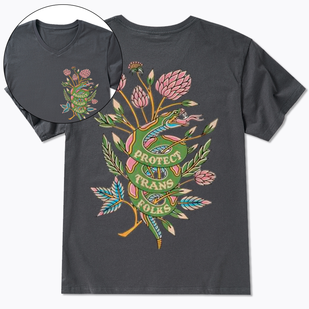 Protect Trans Folks V-Neck Classic T-Shirt