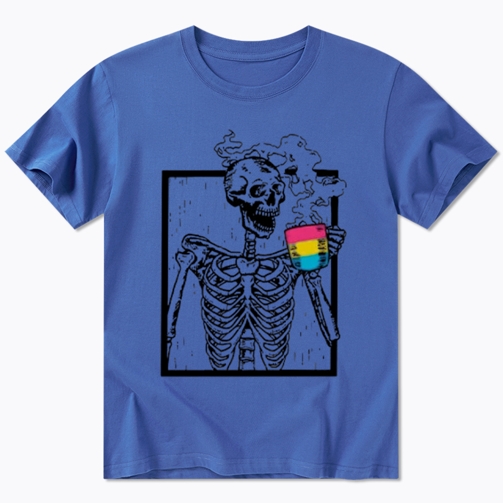 Pansexual Skeleton Drinking Coffee Classic T-Shirt