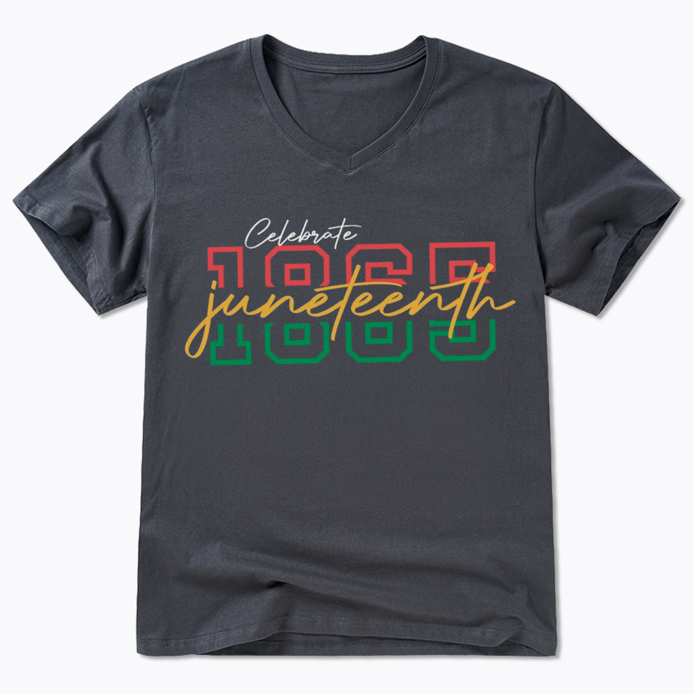 Celebrate 1865 Juneteenth V-Neck Classic T-Shirt
