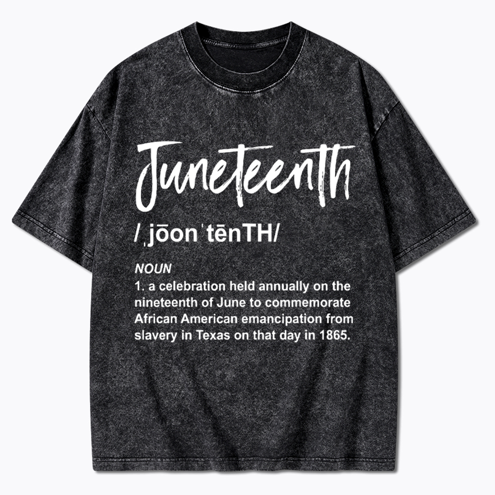 Black History Juneteenth 1865 Washed T-Shirt