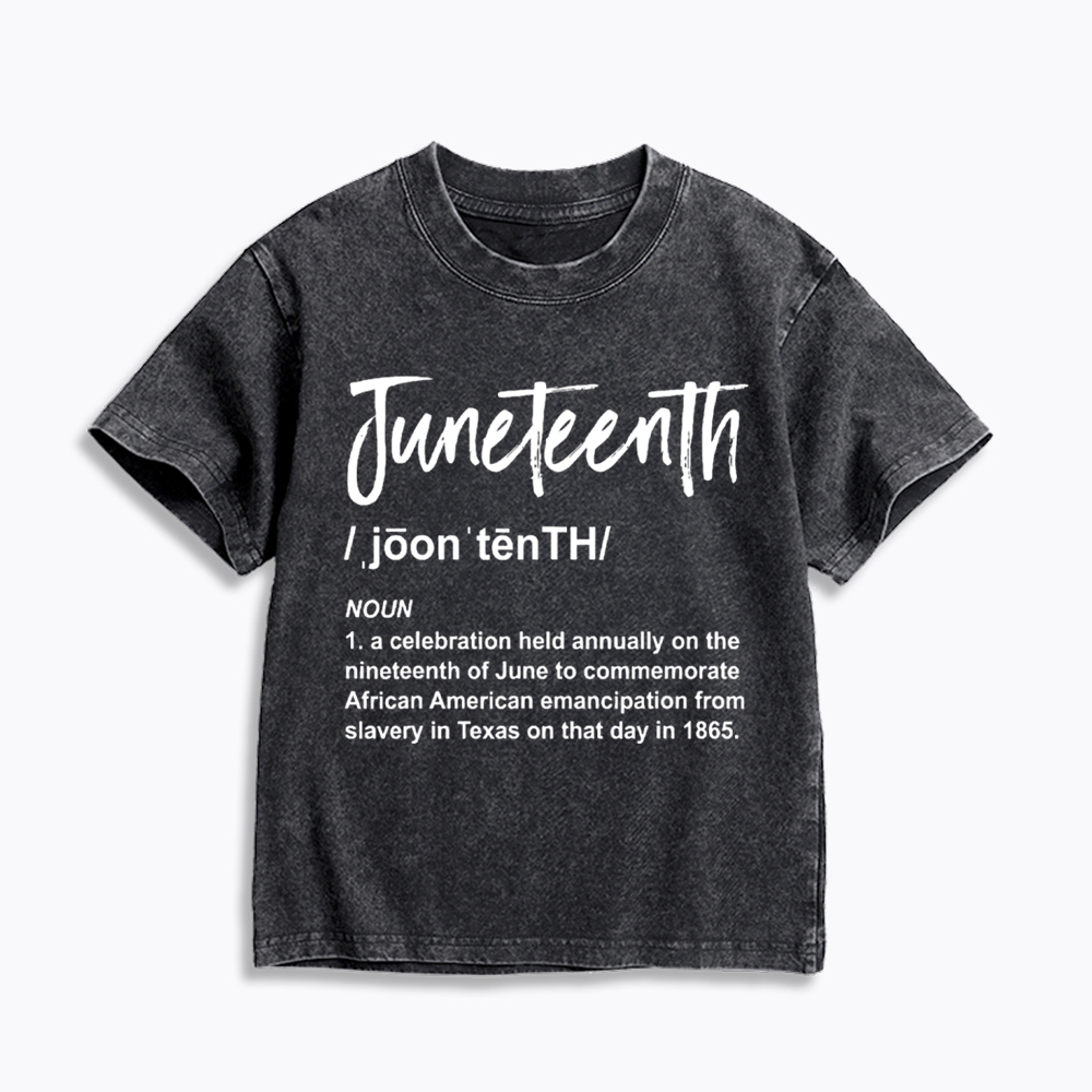 Black History Juneteenth 1865 Kids Washed T-Shirt