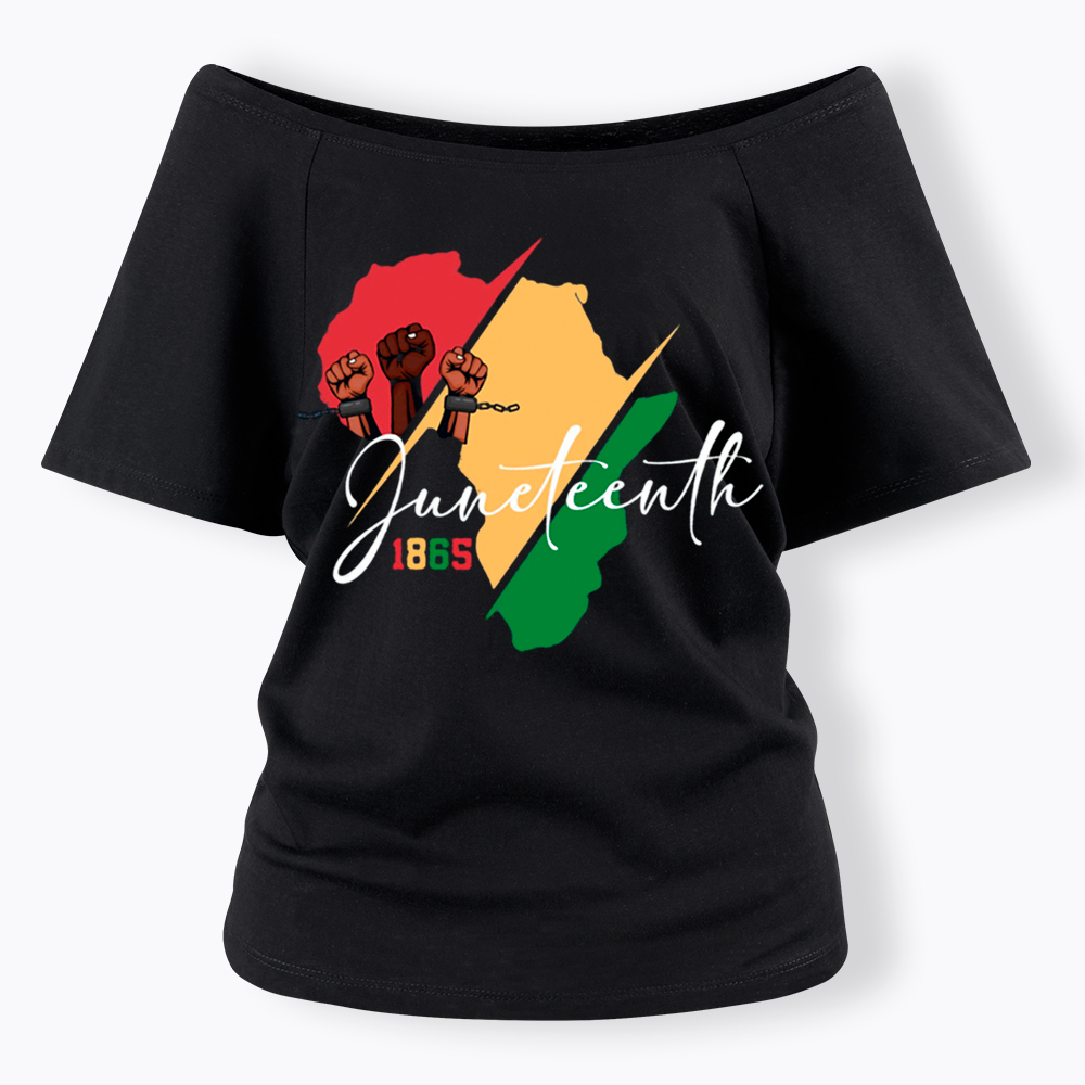 Black Culture Juneteenth Off Shoulder T-shirt