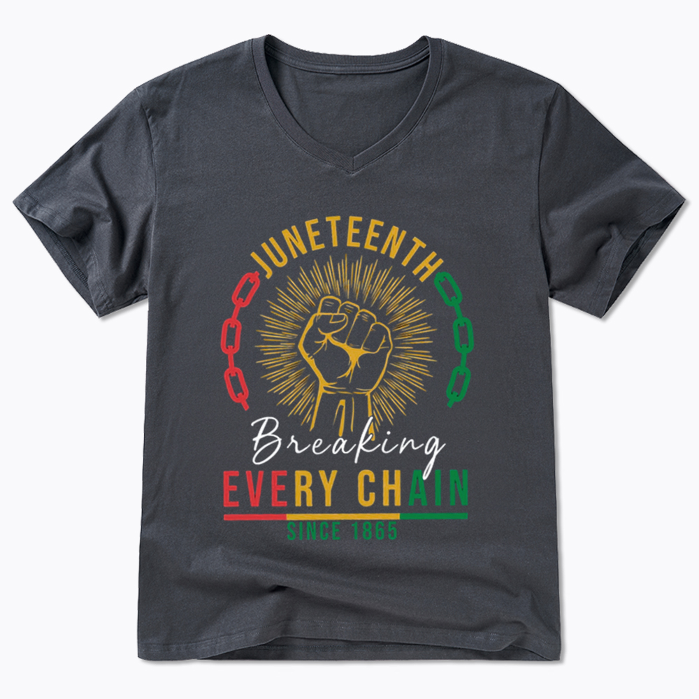 Breaking Every Chain Juneteenth V-Neck Classic T-Shirt
