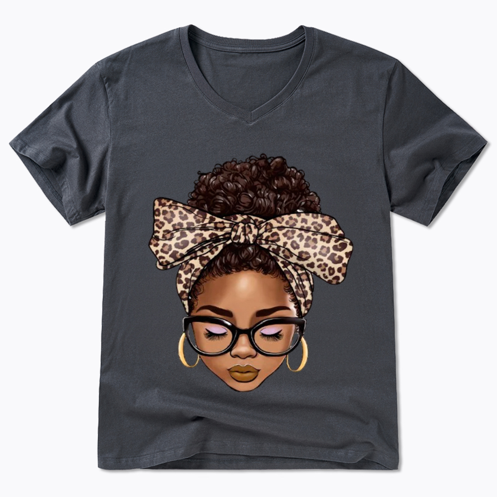 Black Woman Juneteenth V-Neck Classic T-Shirt