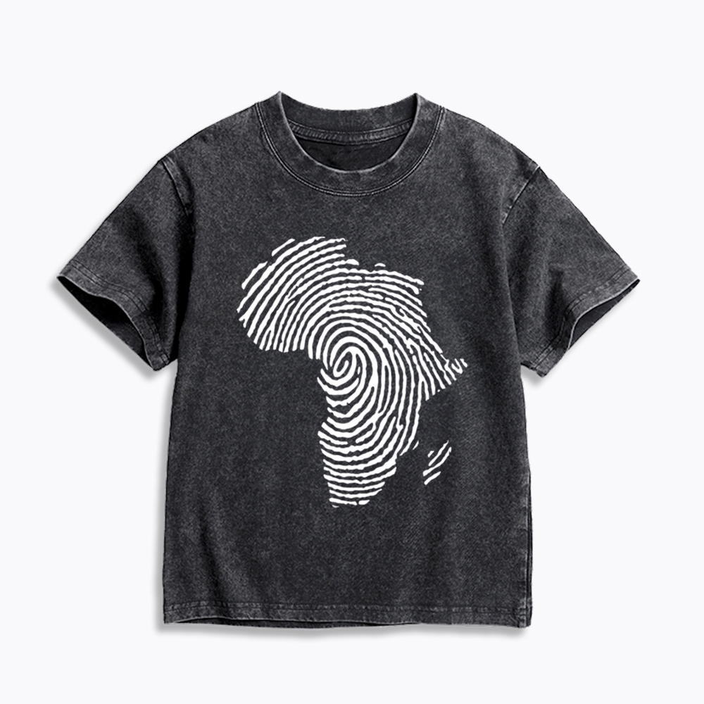 Black History African Kids Washed T-Shirt