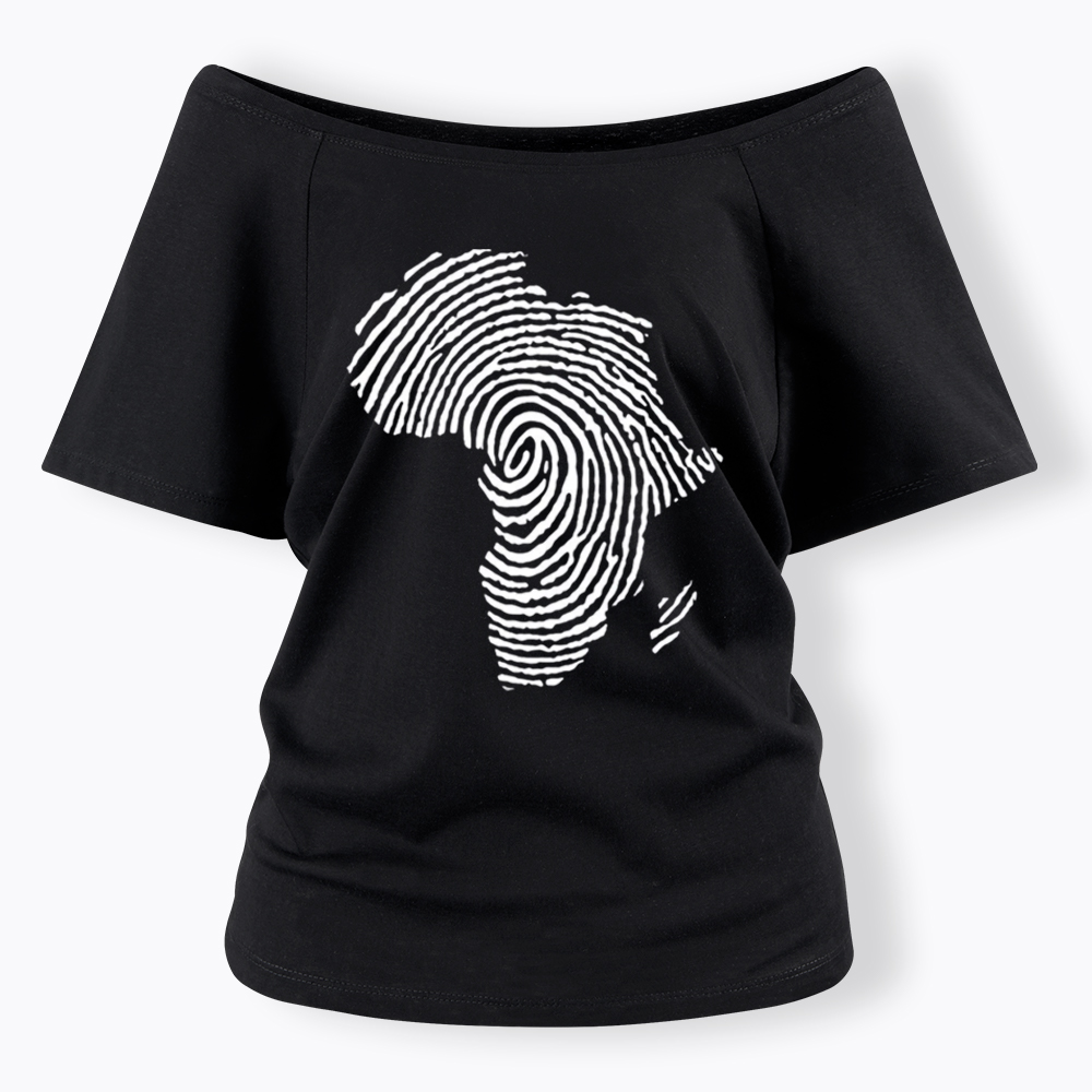 Black History African Off Shoulder T-shirt