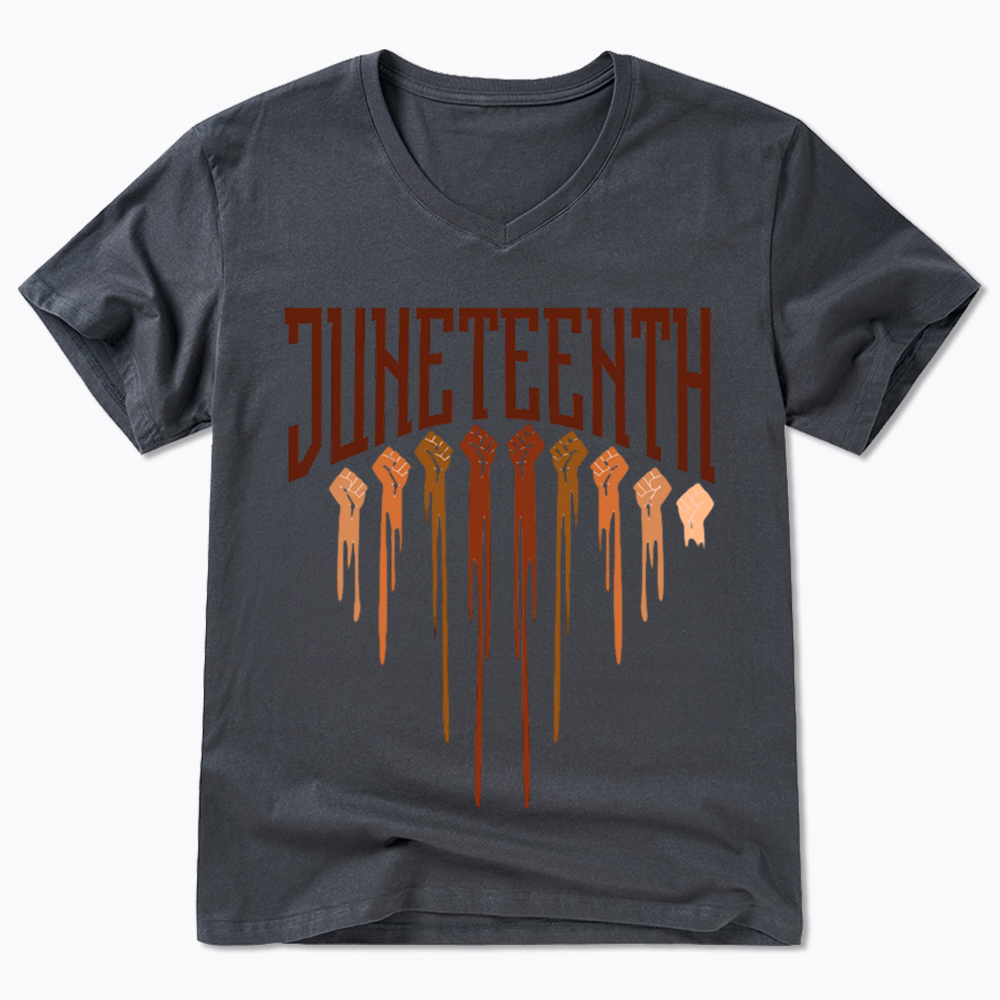 Different Races Skin Juneteenth V-Neck Classic T-Shirt