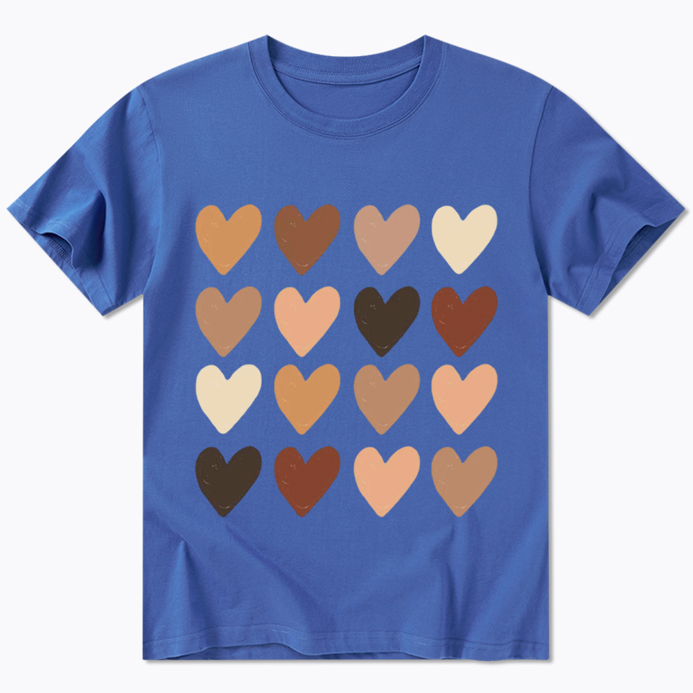 Skin Tone Hearts Racial Equality Classic T-Shirt
