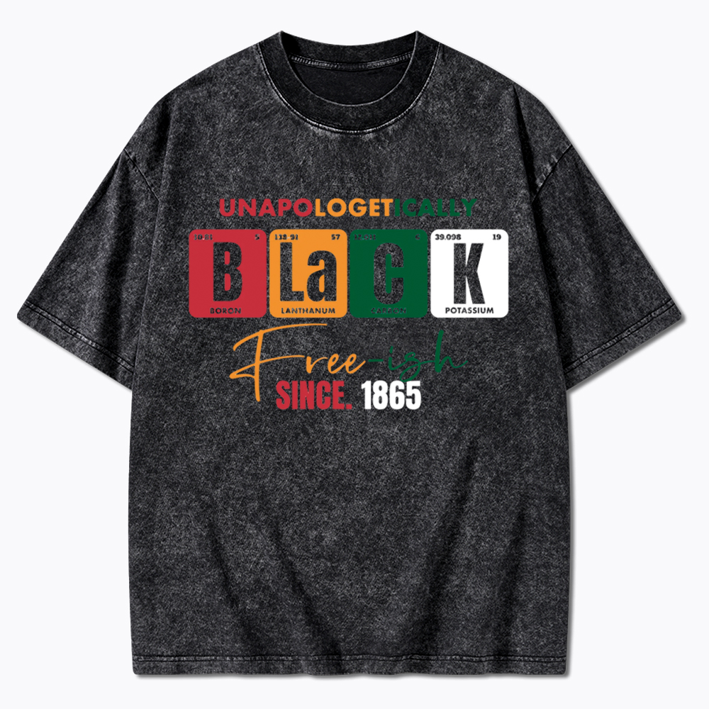 Unapologetically Black Free‑ish Since 1865 Washed T-Shirt