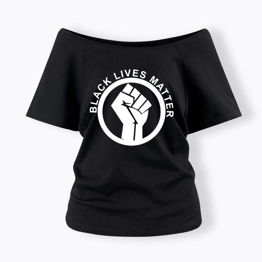 Black Lives Matter Off Shoulder T-shirt
