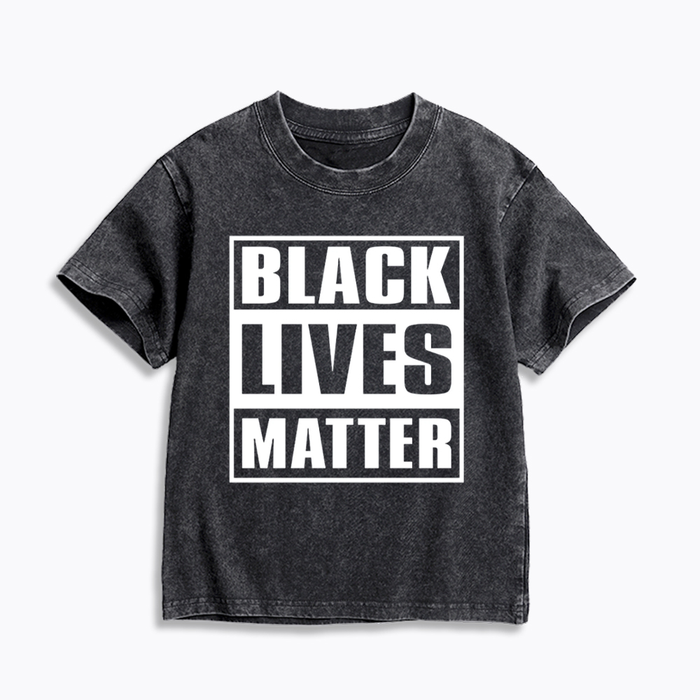 Black Lives Matter Equality Rights Kids Washed T-Shirt