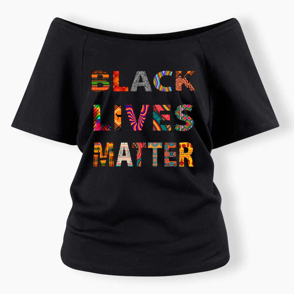 Black Lives Matter Diversity Off Shoulder T-shirt