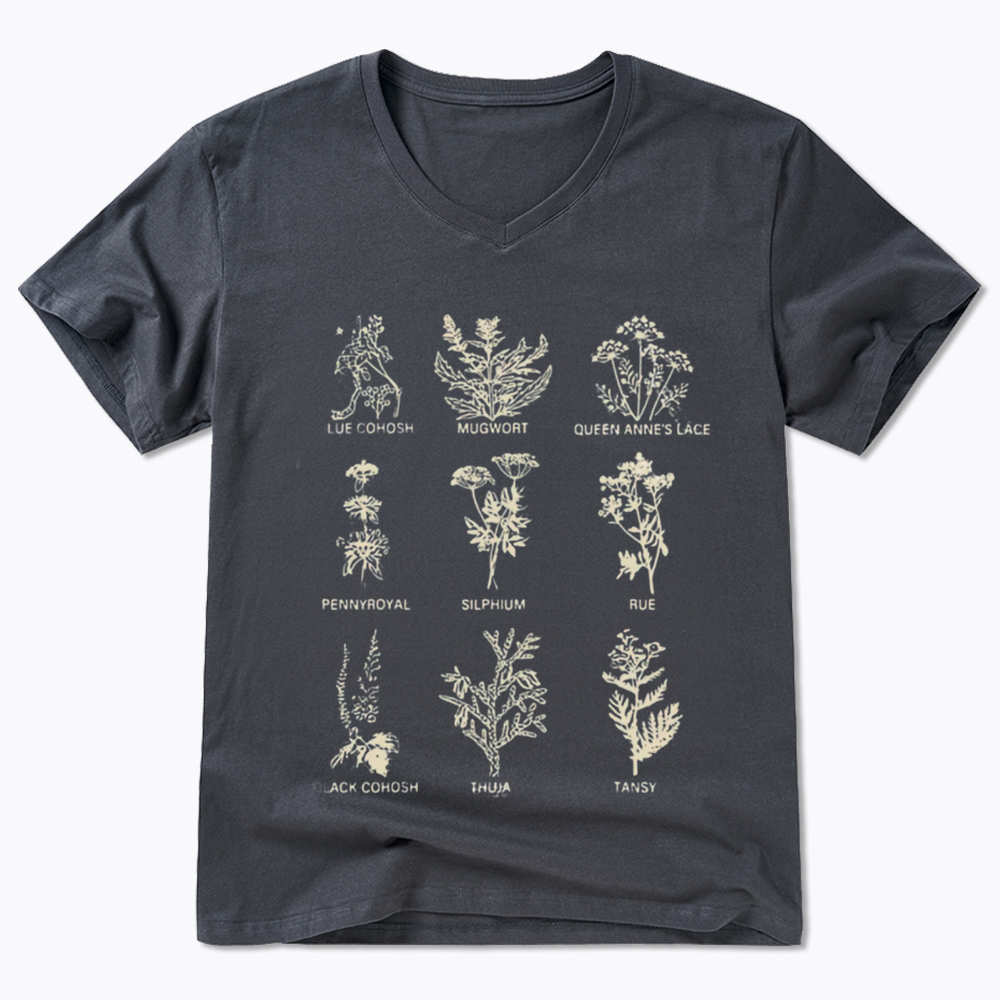 My Body My Choice Abortion Plant Herbs V-Neck Classic T-Shirt