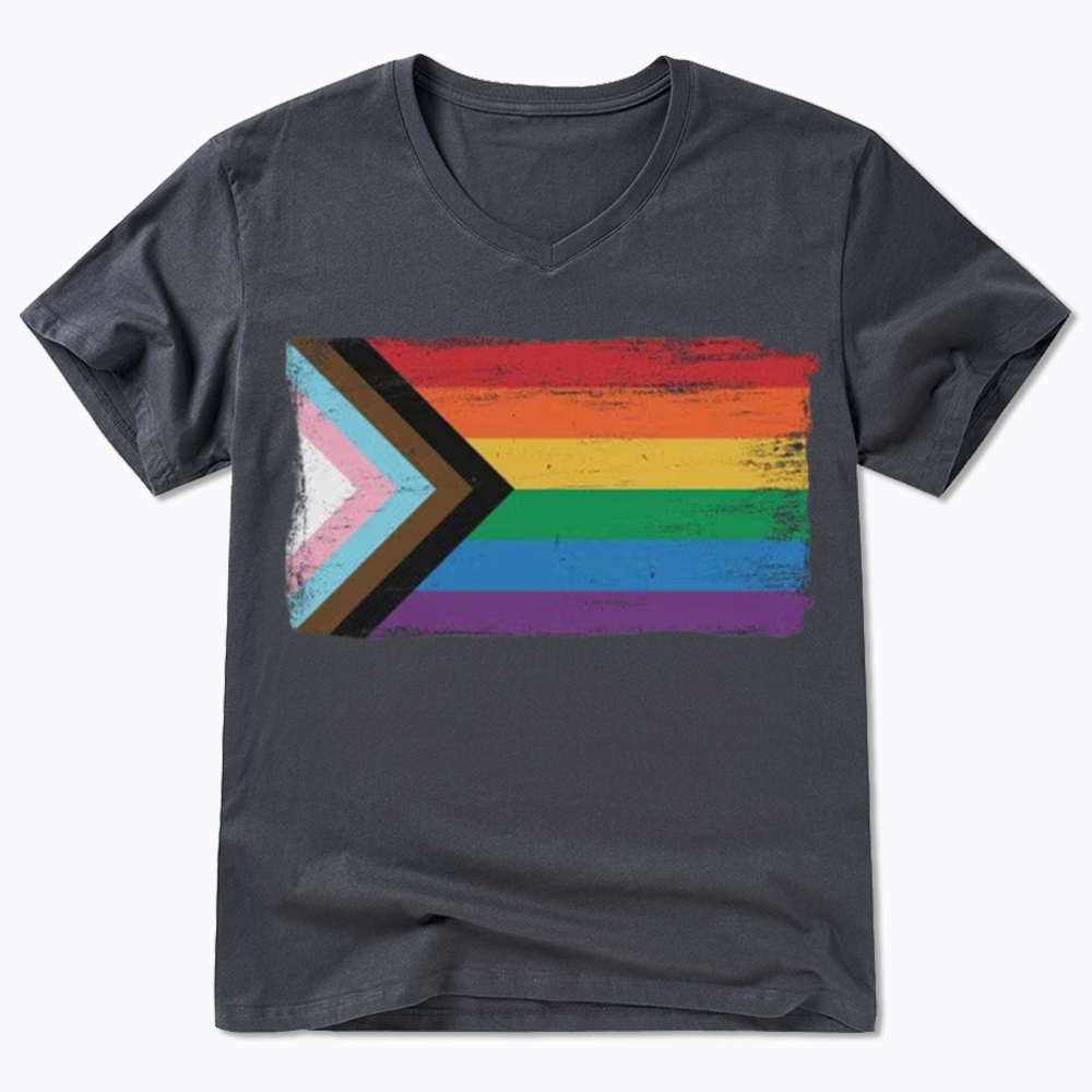 Progress Pride Flag V-Neck Classic T-Shirt