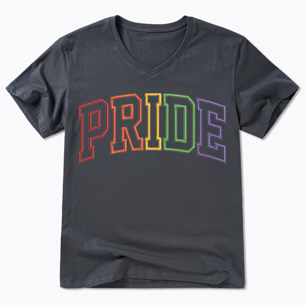 Embroidered Pride V-Neck Classic T-Shirt