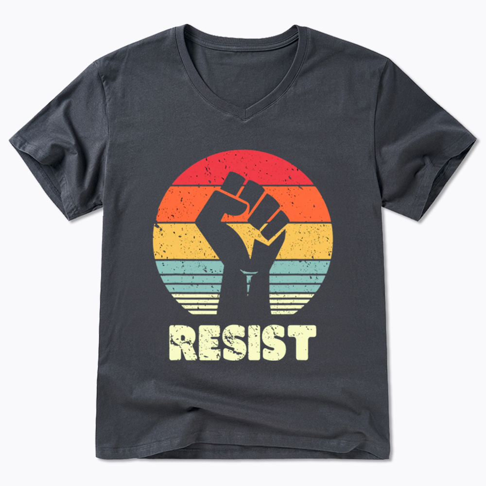 Resist Fist V-Neck Classic T-Shirt