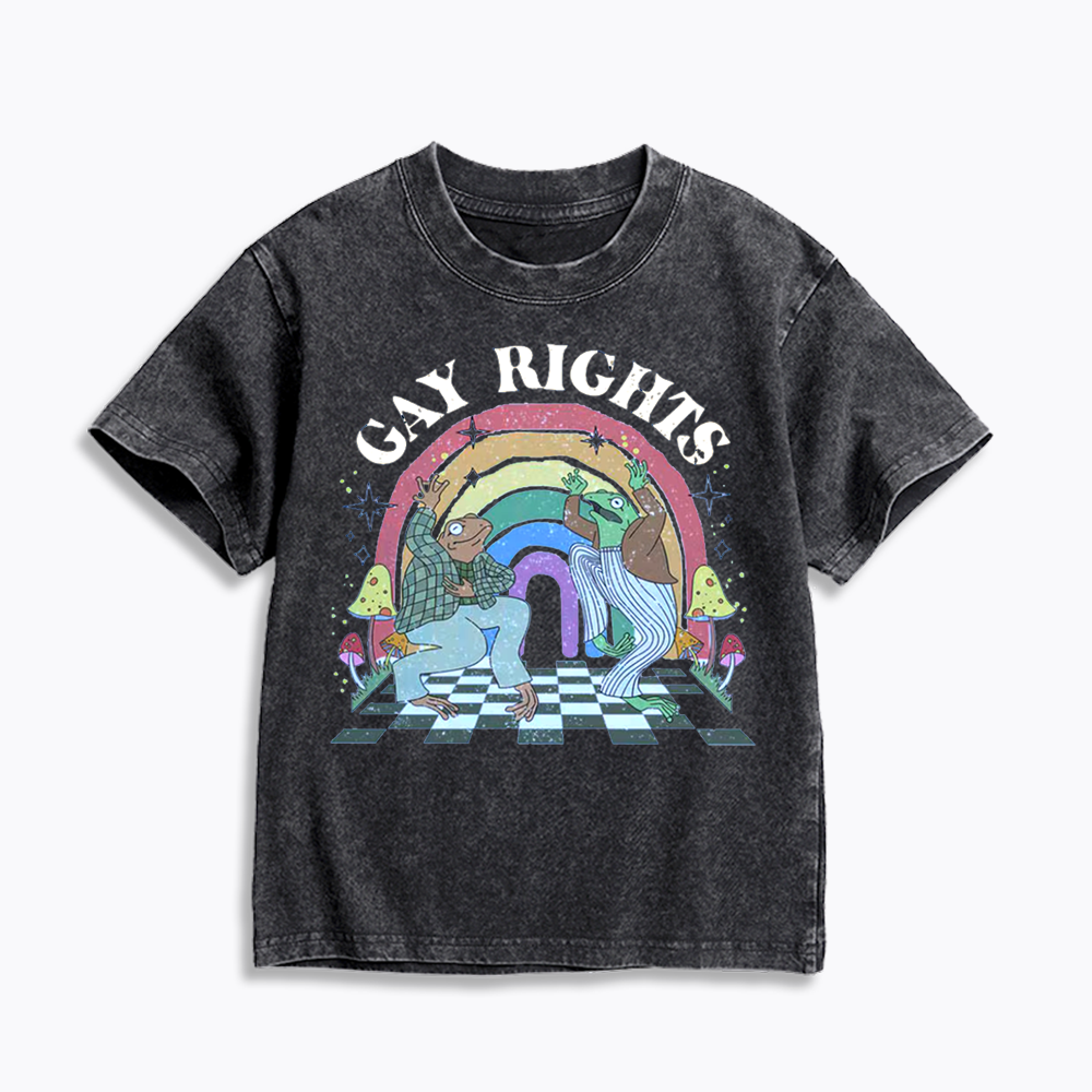 Pride Flag Kids Washed T-Shirt 