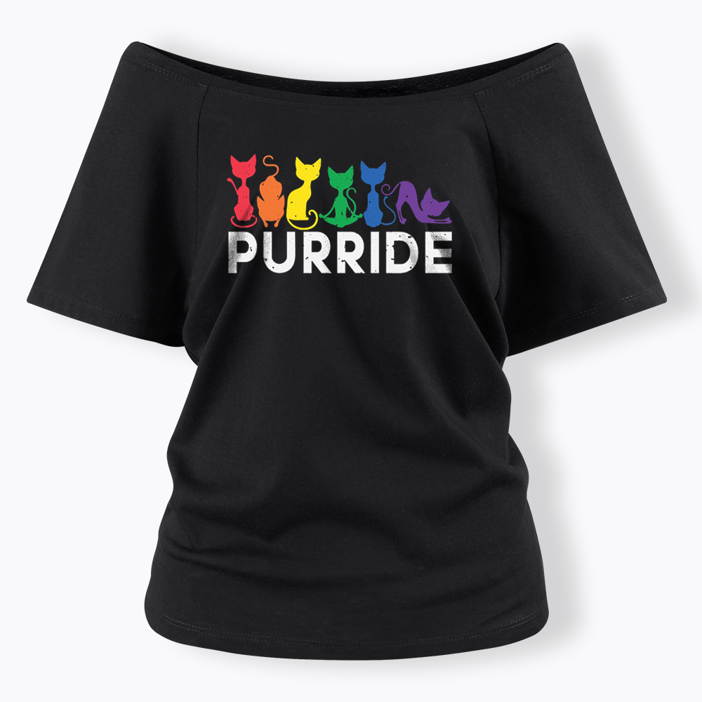 Purride Cat Off Shoulder T-shirt