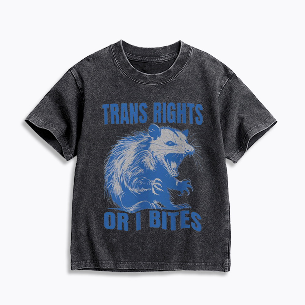 Trans Rights Kids Washed T-Shirt 