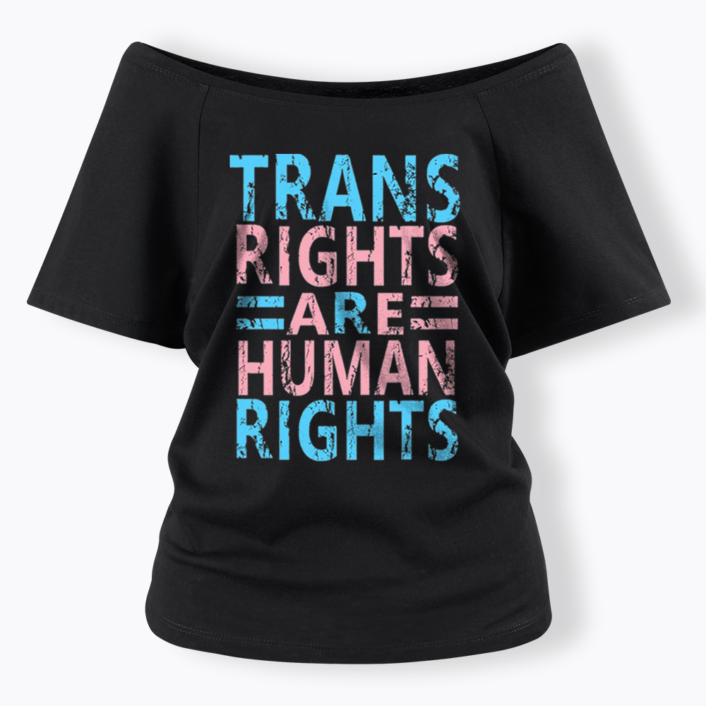 Human Rights Off Shoulder T-shirt