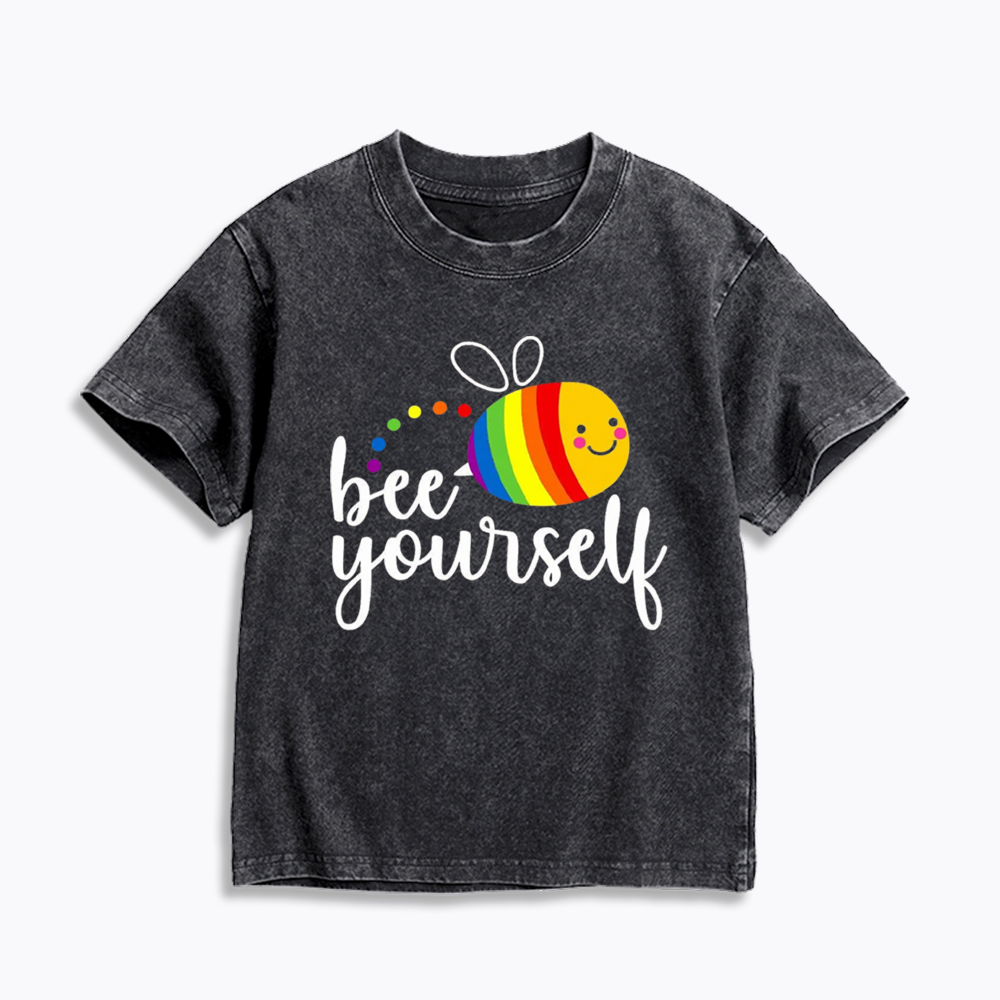 Bee Yourself Kids Washed T-Shirt 